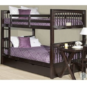 Pulse Chocolate Full Over Full Bunk Bed With Trundle