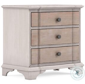 Alcove Belgian Ivory And Washed Maple Nightstand