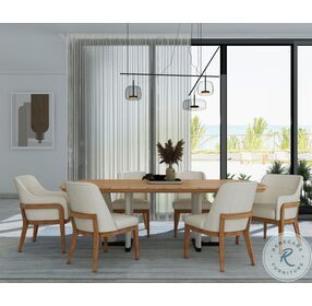 Portico Sienna And White Extendable Dining Room Set