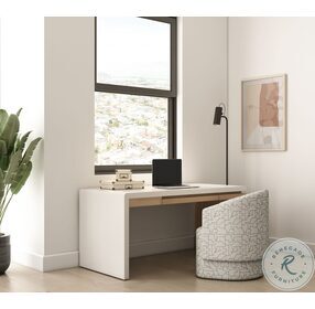 Portico Sienna And White Writing Home Office Set