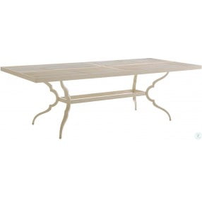 Misty Garden Soft Ivory Outdoor 96" Dining Table