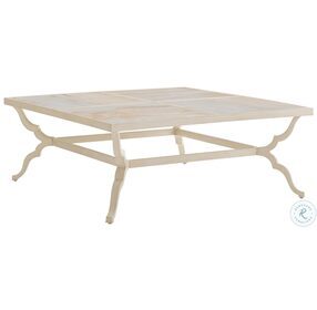 Misty Garden Soft Ivory Outdoor Cocktail Table