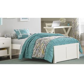 Pulse White Twin Platform Bed