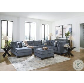 Maxon Place Navy 3 Piece Sectional with LAF Chaise