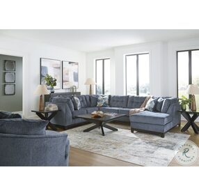 Maxon Place Navy 3 Piece Sectional with RAF Chaise