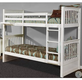 Pulse White Twin Over Twin Bunk Bed