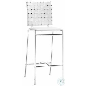 Criss Cross White Counter Height Chair Set of 2