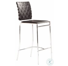 Criss Cross Black Counter Height Chair Set of 2