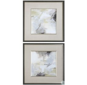 Abstract Vistas Silver Framed Prints Set of 2