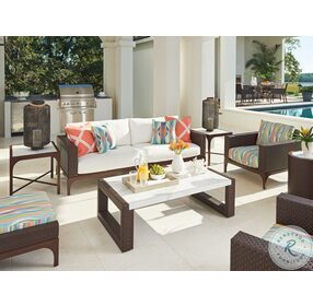 Abaco Rich Tones And White Outdoor Rectangular Occasional Table Set