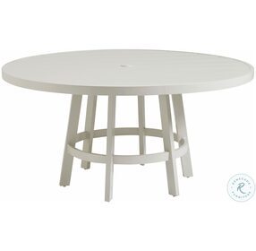 Seabrook Soft Oyster White Outdoor Round Dining Table