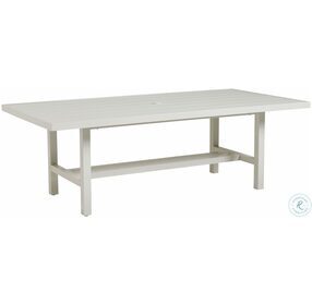 Seabrook Soft Oyster White Outdoor Rectangular Dining Table