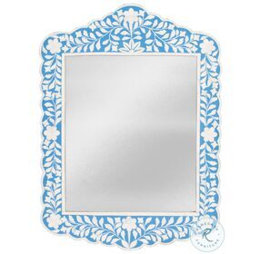 Blue Bone Inlay Wall Mirror