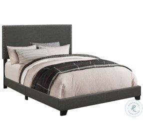 Boyd Charcoal Upholstered Full Panel Bed