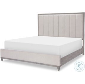 Artesia Smokey Taupe And Beige Queen Upholstered Panel Bed