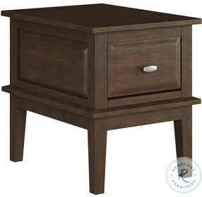 Minot Brown Cherry Drawer End Table