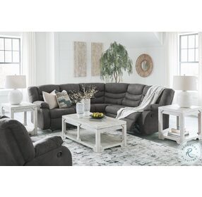 Partymate Slate 2 Piece Reclining LAF Sectional