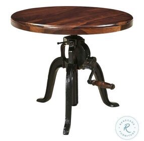 Manchester Brown Adjustable Round Accent Table