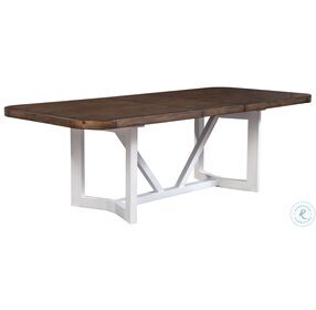Donham Mystic Brown And White Extendable Dining Table