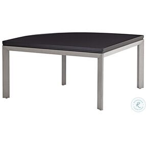 Del Mar Stain Black And Platinum Gray Outdoor Corner Table