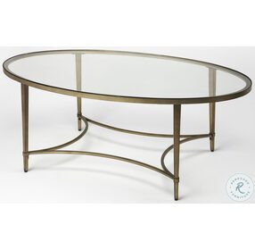 Monica Gold Oval Coffee Table