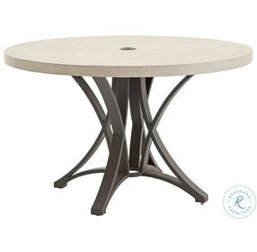 Cypress Point Ocean Honey Limestone And Aged Iron Outdoor Dining Table