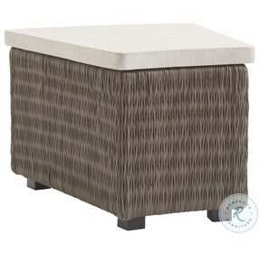 Cypress Point Ocean Honey Limestone And Rich Driftwood Gray Outdoor Accent Table