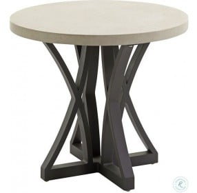 Cypress Point Ocean Terrace Aged Iron Outdoor Side Table