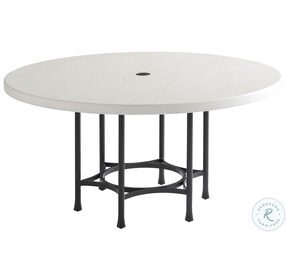 Pavlova Soft Ivory And Slightly Textured Graphite Outdoor Round Dining Table