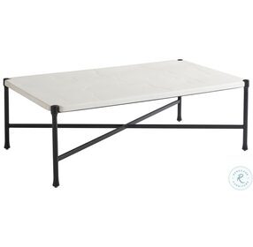 Pavlova Soft Ivory And Slightly Textured Graphite Outdoor Rectangular Cocktail Table