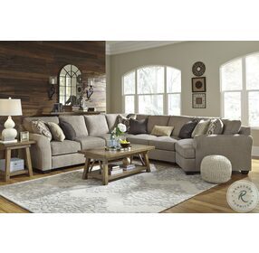 Pantomine Driftwood 5 Piece Sectional with RAF Cuddler