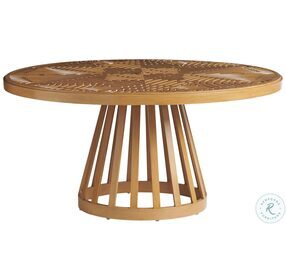 Los Altos Valley View Rich Aged Patina Outdoor Round Dining Table