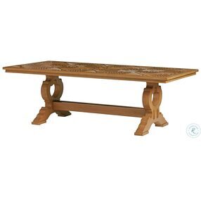 Los Altos Valley View Rich Aged Patina Outdoor Rectangular Dining Table