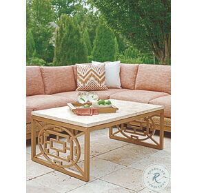Los Altos Valley View Rich Aged Patina Outdoor Rectangular Occasional Table Set