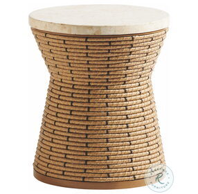 Los Altos Valley View Rich Aged Patina Outdoor Round Large Side Table