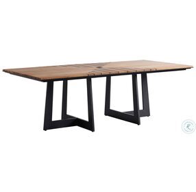 South Beach South Beach And Dark Graphite Outdoor Rectangular Dining Table