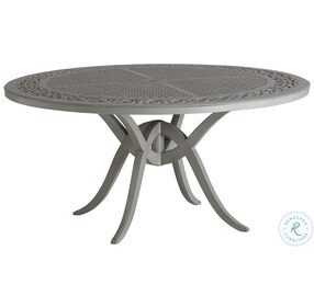 Silver Sands Soft Gray Outdoor Round Dining Table