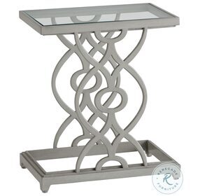 Silver Sands Soft Gray Outdoor Accent Table