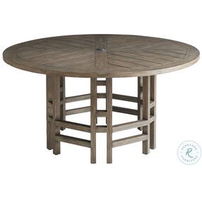 La Jolla Taupe Gray Painta Outdoor Round Dining Table