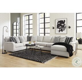 Huntsworth Dove Gray 5 Piece Sectional with RAF Chaise