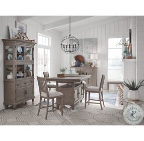 Lancaster Dovetail Grey Extendable Counter Height Dining Room Set