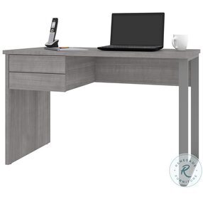 Solay Platinum Grey 48" Small Table Desk With U Shaped Metal Leg