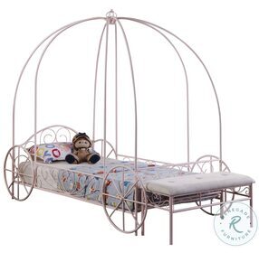 Massi Powder Pink Twin Canopy Bed