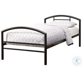 Baines Black Twin Metal Bed