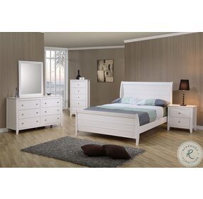 Selena Cream White Youth Sleigh Bedroom set