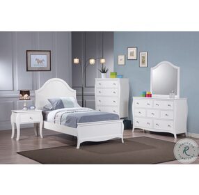 Dominique White Youth Panel Bedroom set
