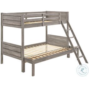 Ryder Weathered Taupe Twin Over Full Bunk Bed