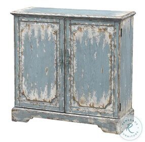 Cabot Aged Blue and Cream 2 Door Cabinet
