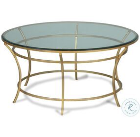 40474 Gold Round Cocktail Table