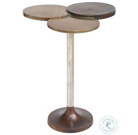 Dundee Antique Brass Steel Accent Table